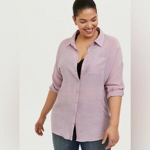 🚨FINAL OFFER🚨Torrid - Lindsay Drop Shoulder Button-Down Shirt